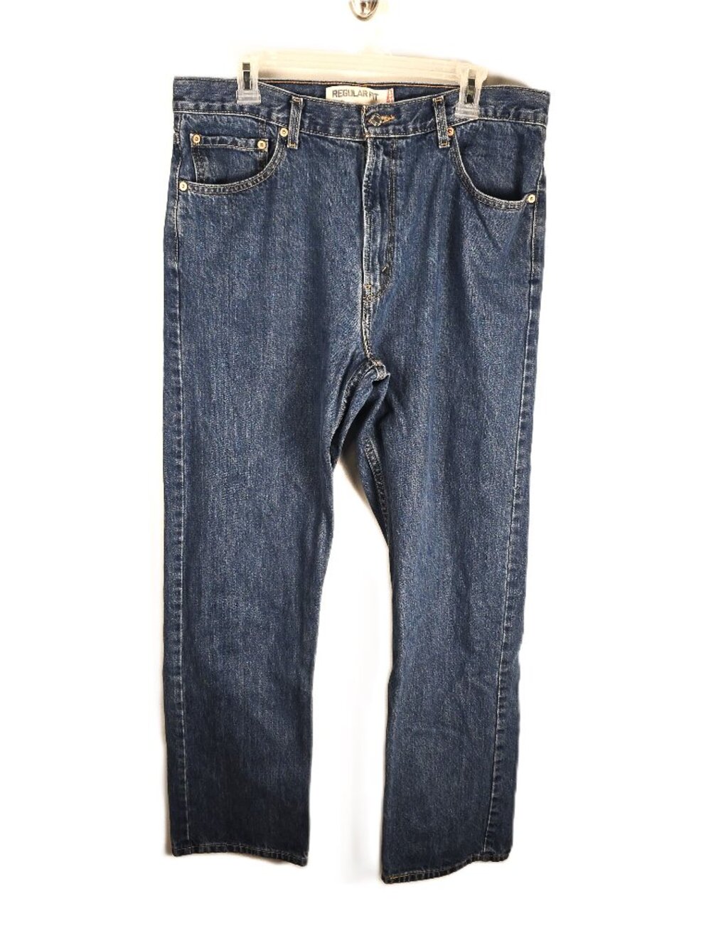 Mens Levi's 505 Jeans 36 x 32 Medium Denim Blue Straight Leg Regular Fit Zip Fly